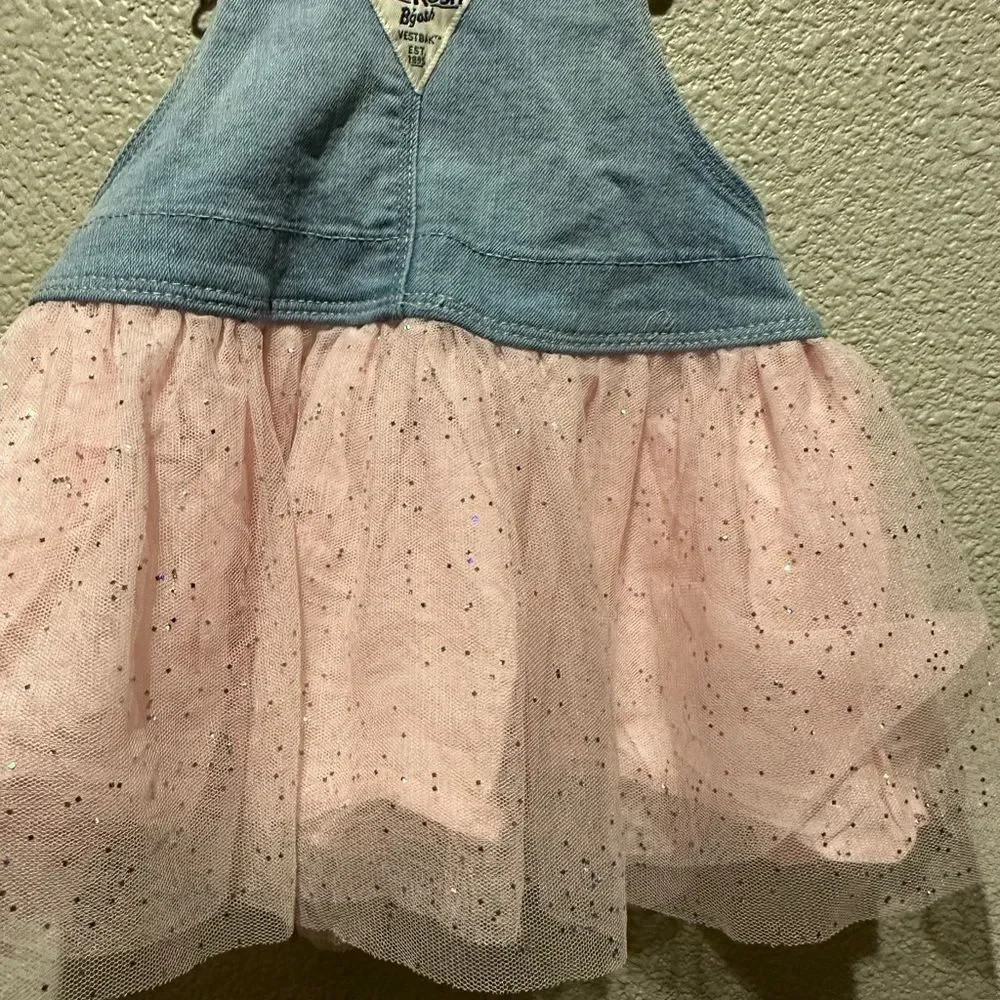 OshKosh B’Gosh Unicorn Toddler Girl Dress Overalls Size 2T